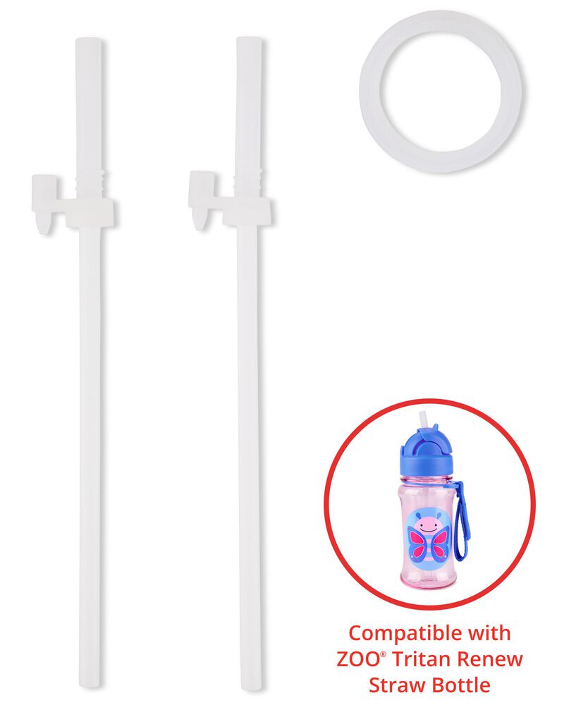 ZOO Tritan&trade; Renew Straw Bottle Extra Straws - 2-pack, image 1 of 2 slides