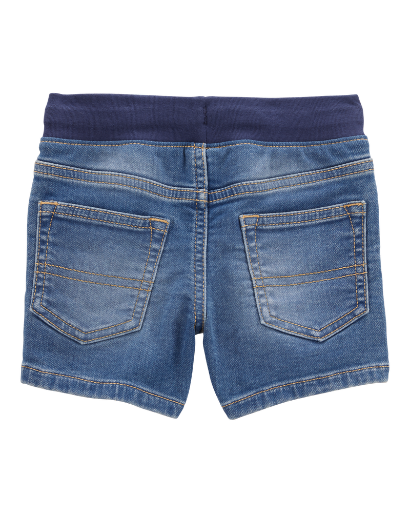 Toddler Pull-On Denim Short - Blue Wash, image 4 of 7 slides