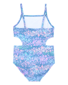 Kid 1-Piece Floral Cut-Out Swimsuit, image 2 of 4 slides
