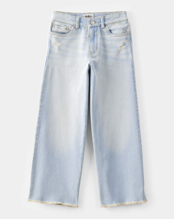 Kid Baggy Wide Leg Jeans - Ozone Wash, 