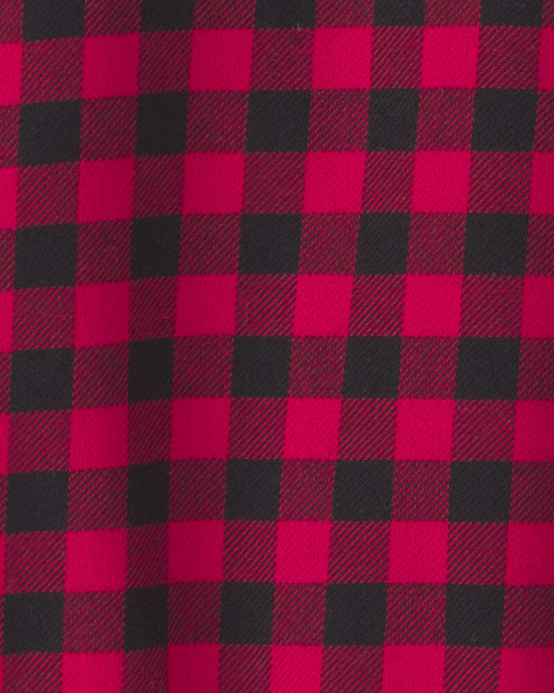 B&eacute;b&eacute; gar&ccedil;on - Cache-couche manches longues &agrave; carreaux buffalo - Rouge/Noir, image 2 sur 2 diapositives