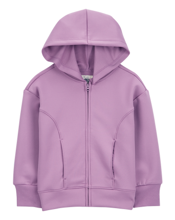 Toddler Active Zip-Up Hooded Jacket - Purple, 