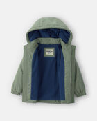 Toddler Boy Hooded Midweight Jacket - Green, image 2 of 3 slides