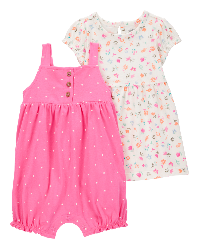 Baby 2-Piece Dress & Romper Set, image 1 of 8 slides