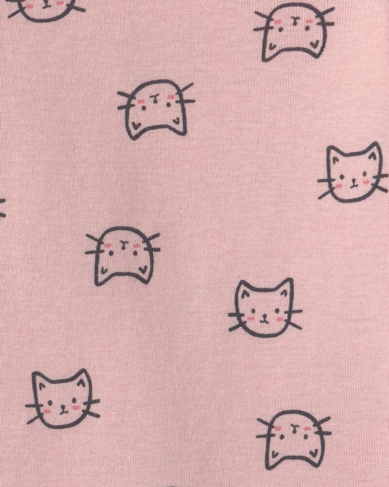 Baby Girl 3-Piece Cat Hooded Layering Set - Grey/Pink, image 4 of 5 slides