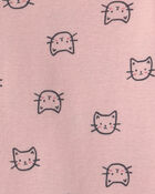 Baby Girl 3-Piece Cat Hooded Layering Set - Grey/Pink, image 4 of 5 slides