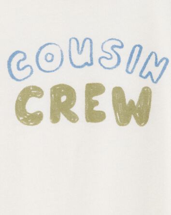 Toddler Boy Cousin Crew Short-Sleeve Graphic Tee -White, 