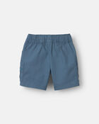 Toddler Boy Cargo Short with Zipper Pocket - Slate, image 5 of 6 slides