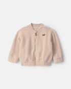 Truck Teddy Microfleece Zip-Up Jacket - Cream, image 1 of 3 slides