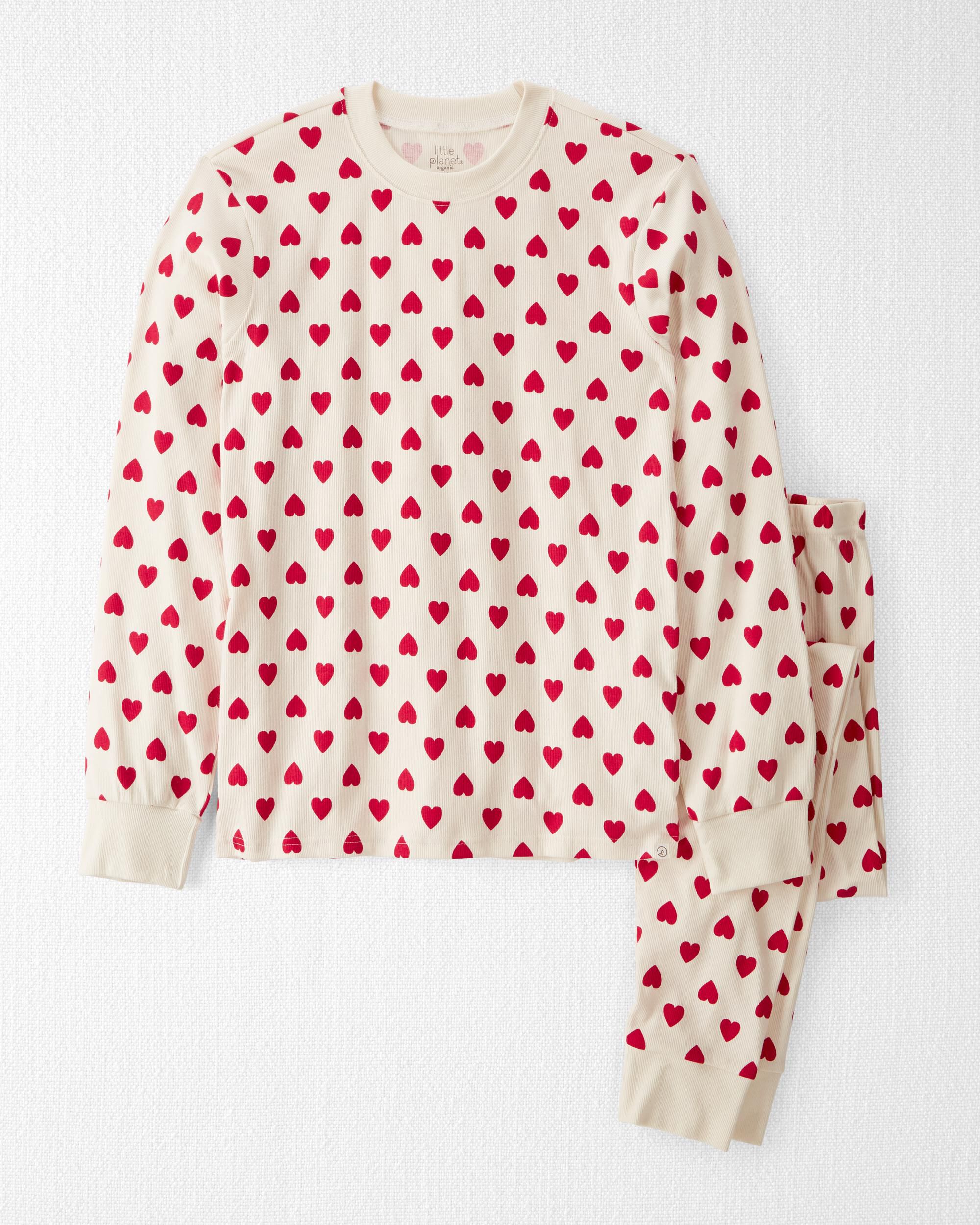 Sweet Cream 2-Piece Organic Cotton Heart Print Pyjamas | Carter's
