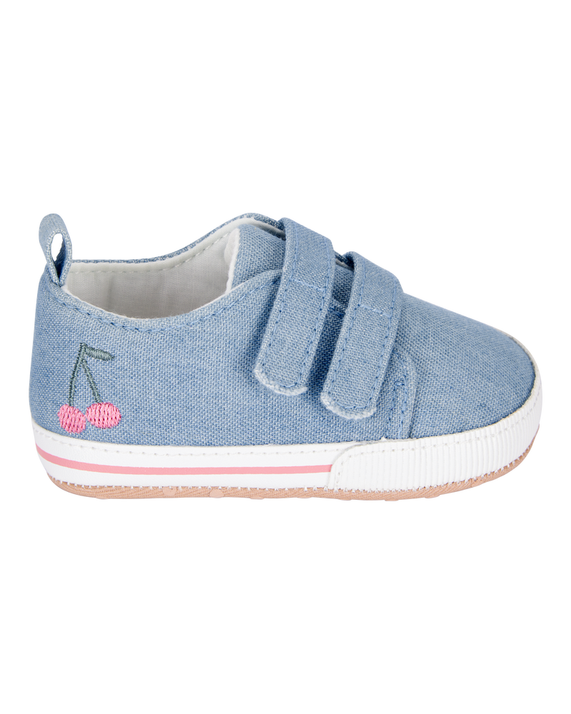 Bébé Espadrilles à cerises - Bleu, image 2 sur 7 diapositives