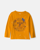Boys Baseball Splatter Paint Graphic Tee - Yellow, image 1 of 3 slides
