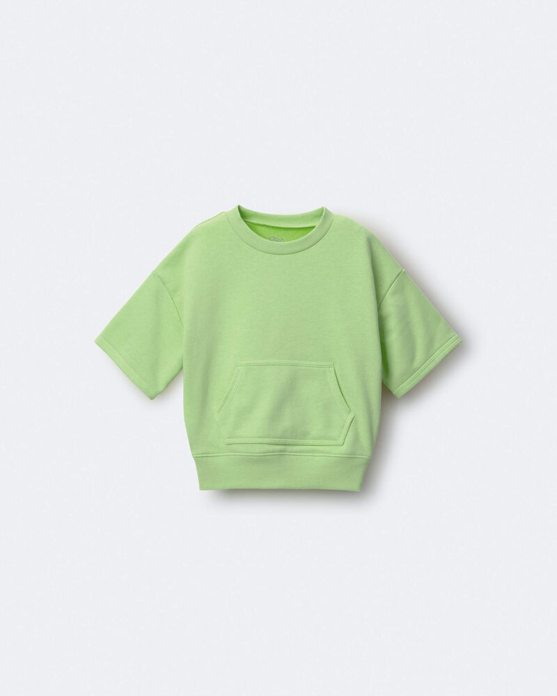 Toddler Breezy Top with Pocket - Lime Green, image 2 of 4 slides