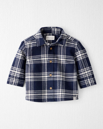 Bébé Chemise boutonnée en flanelle de coton biologique, 