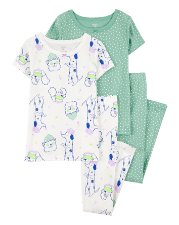 Kid 4-Piece Dog Cotton Pyjamas, 