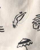 Gar&ccedil;ons - Short &agrave; motif de plage - Cr&egrave;me/Noir, image 5 sur 5 diapositives