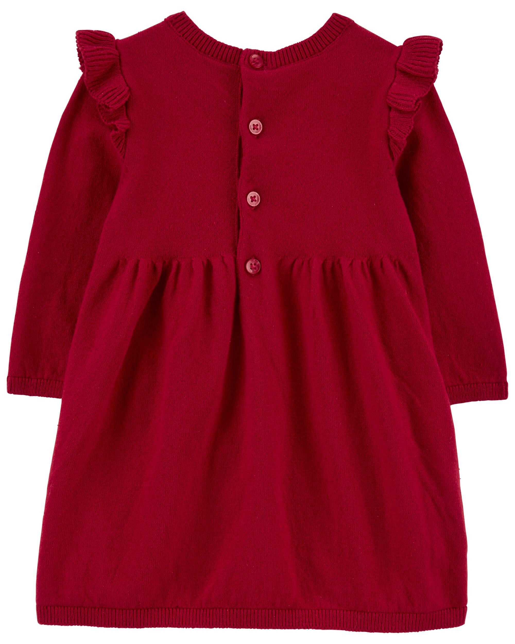 Red Long Sleeve Jersey Dress Carter s Canada