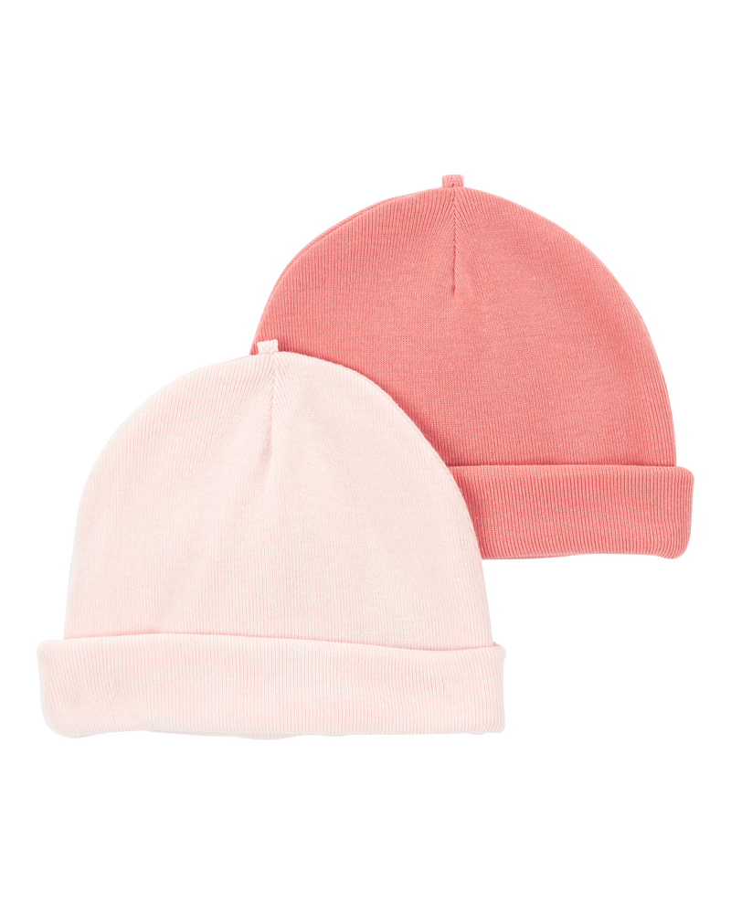 Pink Baby 2 Pack Caps Carter s Oshkosh Canada