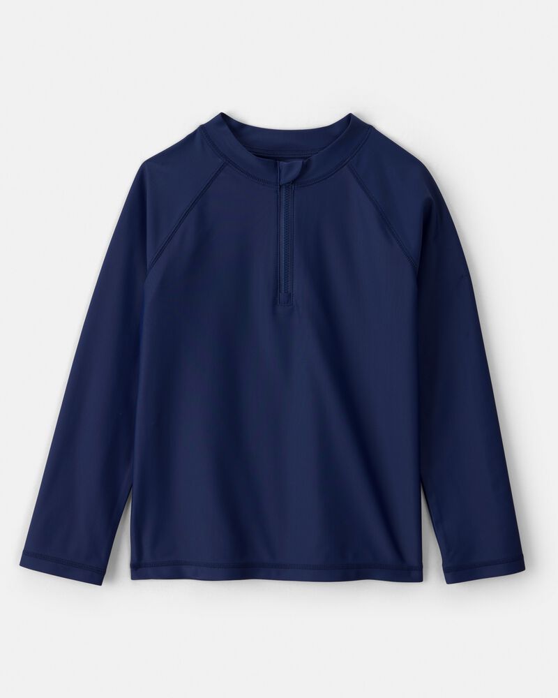 Boys 2-Piece Rashguard & Swim Trunk Set - Navy, image 2 of 7 slides