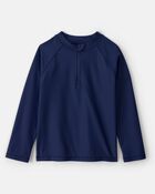 Boys 2-Piece Rashguard & Swim Trunk Set - Navy, image 2 of 7 slides
