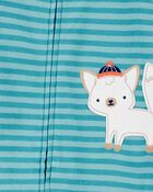Toddler Boy 1-Piece Wolf Striped 100% Snug Fit Cotton Footless Pyjamas, image 2 of 4 slides