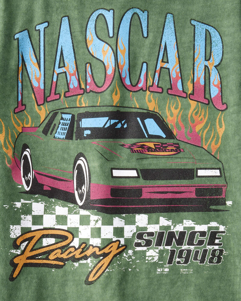 Jeune - T-shirt &agrave; manches courtes NASCAR - Vert, image 4 sur 4 diapositives