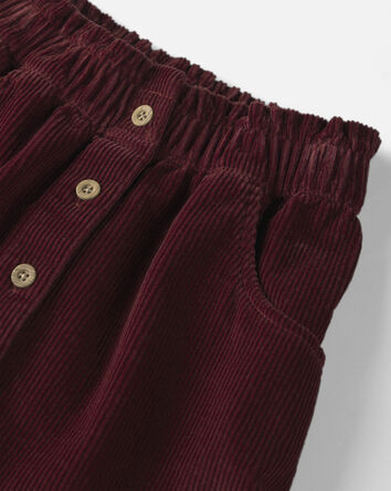 Girls Organic Cotton Corduroy Skirt, 