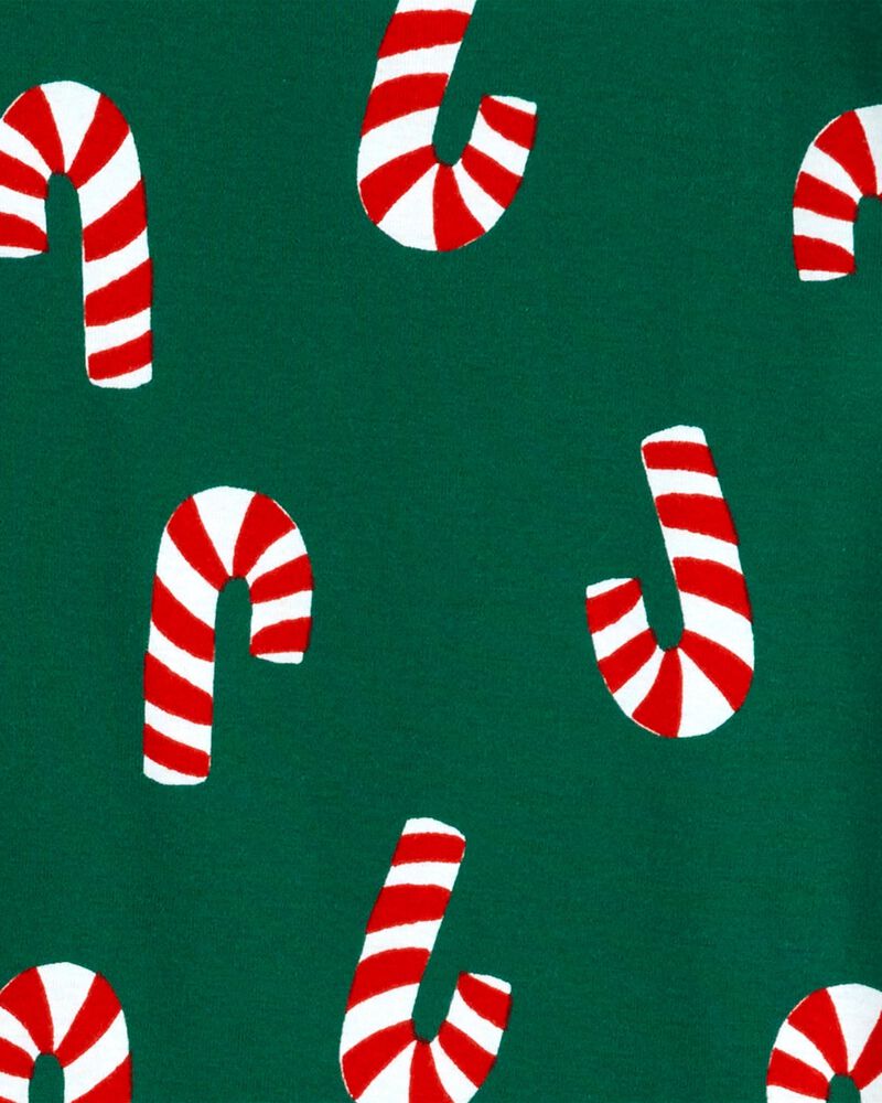Kid 2-Piece Christmas Candy Cane 100% Snug Fit Cotton Pyjamas, image 2 of 3 slides