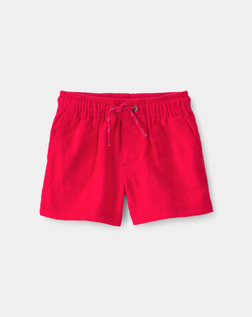 Baby Boy Twill Shorts - Red, 
