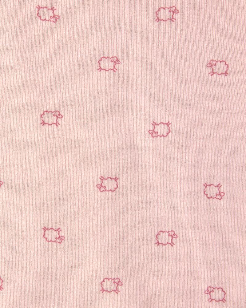 Baby Girl 3-Piece Sheep Long-Sleeve Bodysuit & Pant Set - Pink/Cream, image 4 of 6 slides