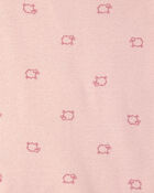 Baby Girl 3-Piece Sheep Long-Sleeve Bodysuit & Pant Set - Pink/Cream, image 4 of 6 slides