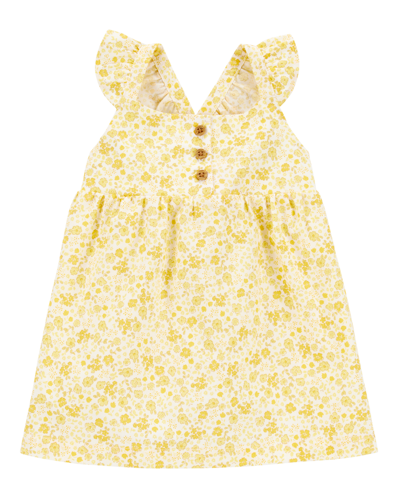 Baby Floral Flutter Dress -  Yellow, image 1 of 4 slides