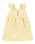 Baby Floral Flutter Dress -  Yellow, image 1 of 4 slides