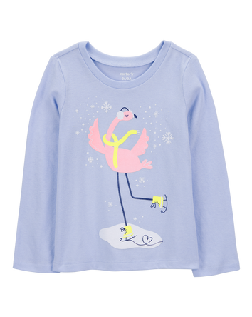 Toddler Flamingo Long-Sleeve Graphic Tee, 