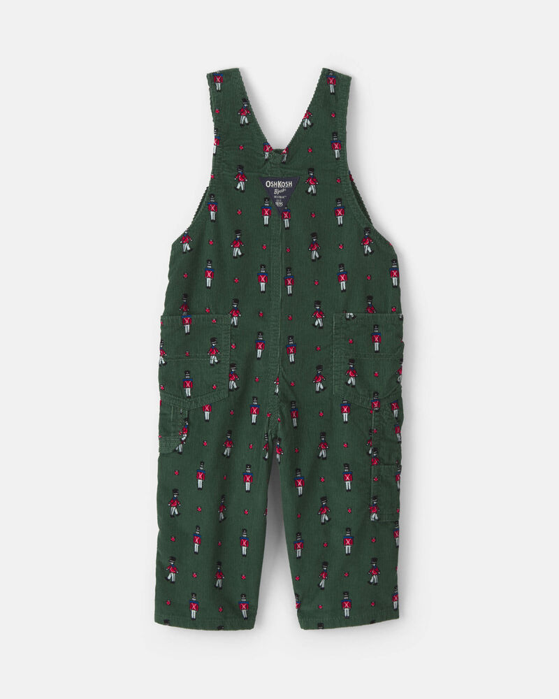 Baby Boy Nutcracker Corduroy Overalls - Green, image 2 of 4 slides