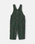 Baby Boy Nutcracker Corduroy Overalls - Green, image 2 of 4 slides