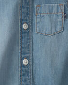 B&eacute;b&eacute; gar&ccedil;on - Cache-couche boutonn&eacute; en denim &agrave; manches longues - Bleu
, image 2 sur 2 diapositives