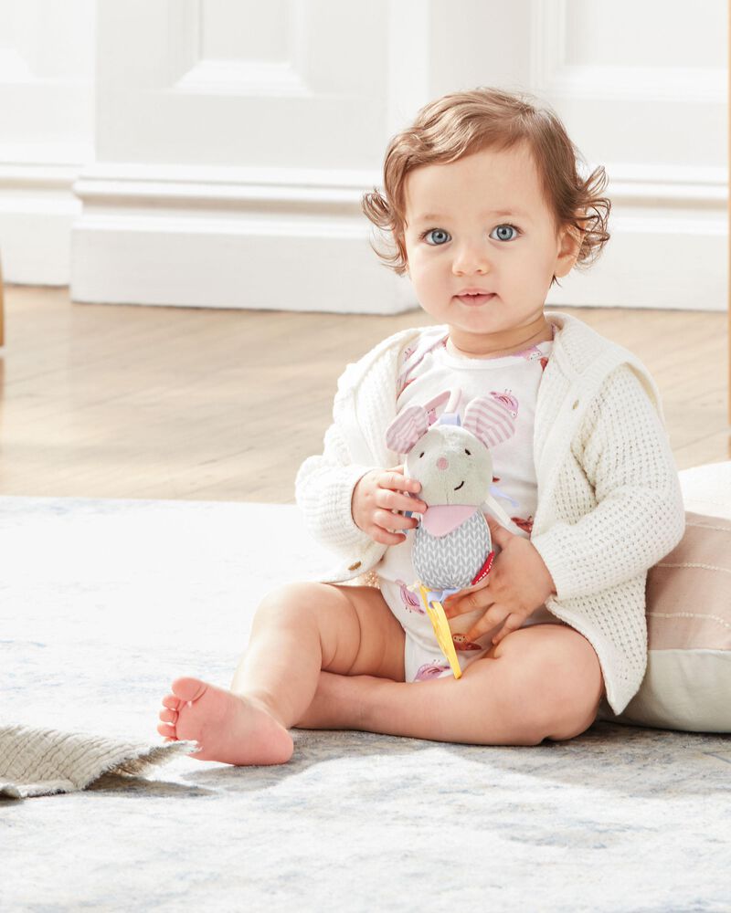 Bandana Buddies Chime & Teethe Toy - Mouse, image 6 of 6 slides