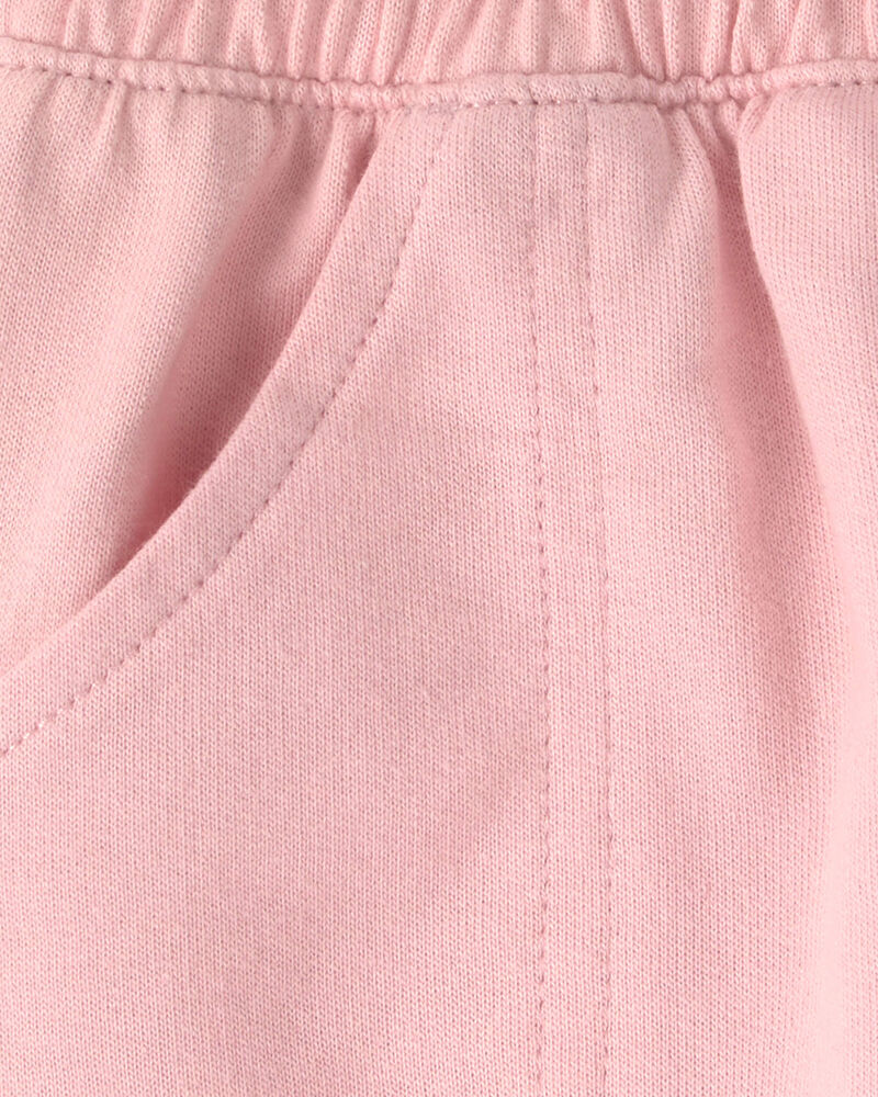 Tout-petit fille - Jupe-short en jersey bouclette - Rose, image 3 sur 3 diapositives