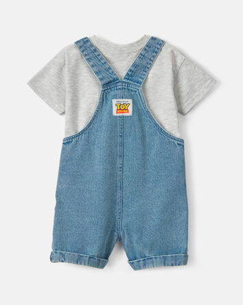Toddler 2-Piece Pixar&copy; Toy Story Denim Overall Set - Medium Wash, 