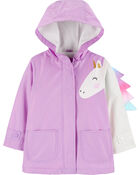Fleece-Lined Unicorn Rain Jacket, image 1 of 3 slides
