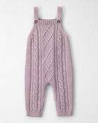 B&eacute;b&eacute; fille - Salopette en coton biologique &agrave; tricot torsad&eacute;, image 1 sur 5 diapositives