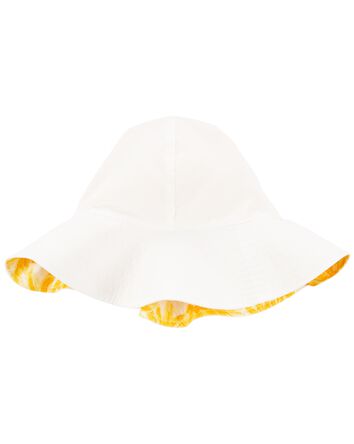 Chapeaux de soleil Carter’s à motif fleuri jaune pour filles , 