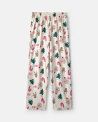 Adult Christmas Icon Fleece Loose Fit Pyjama Bottoms - Cream, image 1 of 4 slides