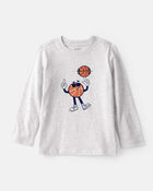 Toddler Boy Basketball Long-Sleeve Graphic Tee - Grey, image 1 of 3 slides