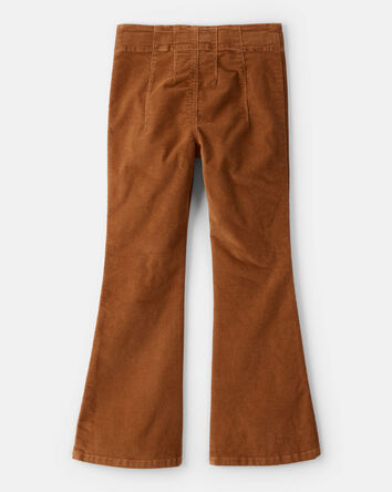 Filles - Pantalon évasé en velours côtelé Western - Brun, 