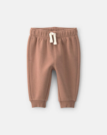 Baby Boy Fleece Pants - Brown, 