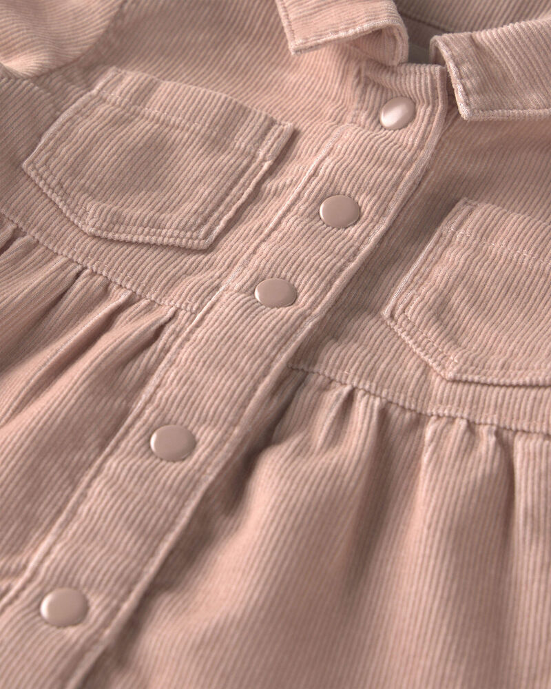 Baby Girl Organic Cotton Corduroy Dress, image 4 of 6 slides