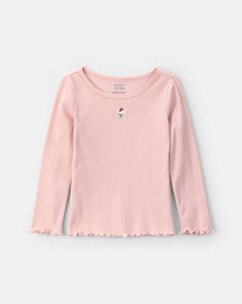 Toddler Girl Dog Long-Sleeve Top - Pink, 