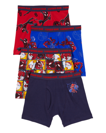 Kid 4-Pack Spider-Man Boxer Briefs Underwear, 